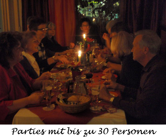 Parties mit bis zu 30 Personen